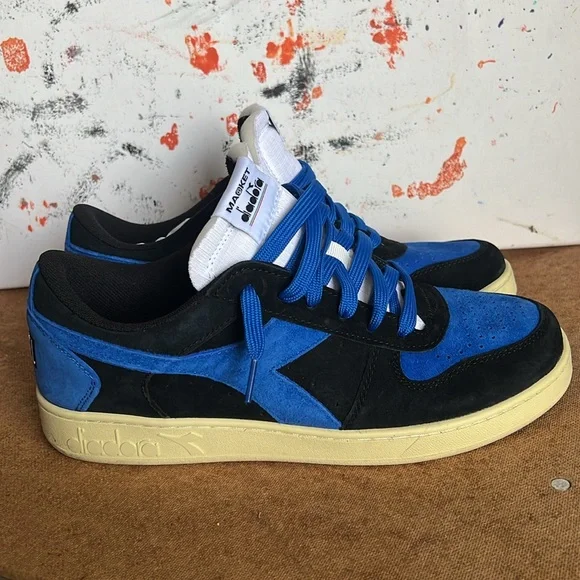 Diadora X Men Magic Basket Low Storm Black Blue - Picture 1 of 10